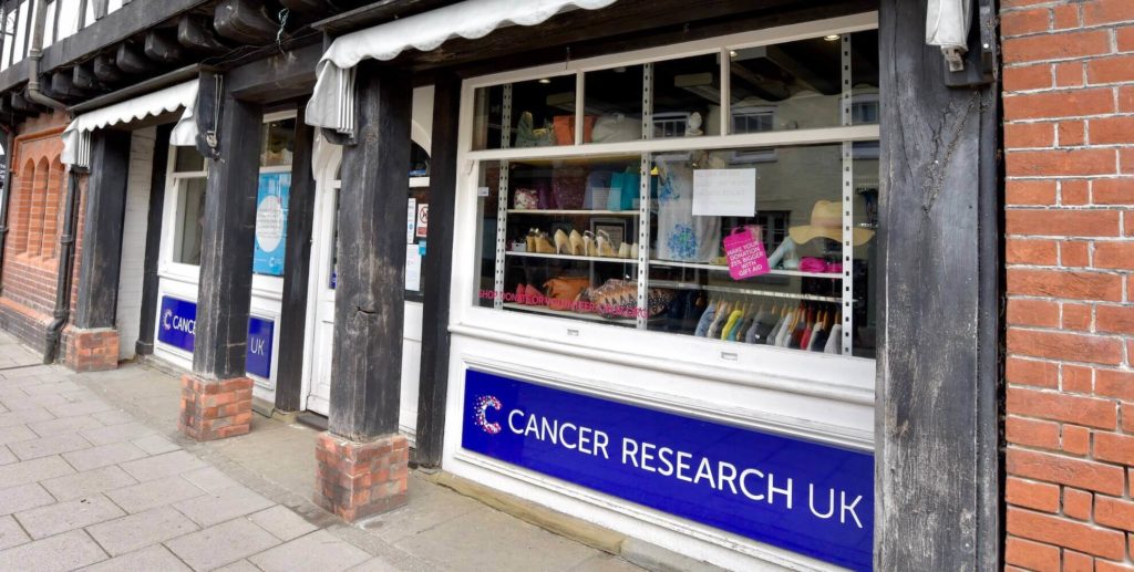 outside of cancer research charity shop