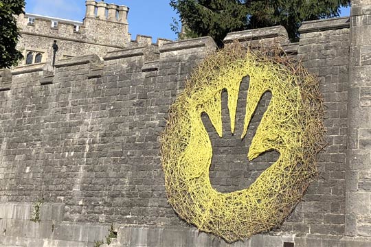 Hand sculpture on arundel castle